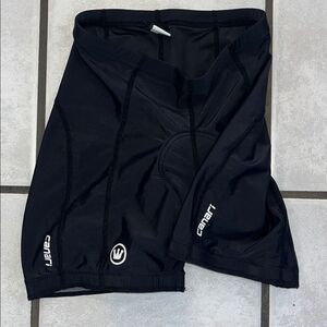 Black Chamois men’s bike cycling touring reflective padded shorts Canari M